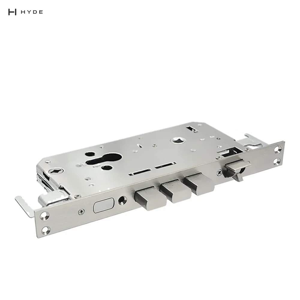 Hyland 6068 stainless steel lever handle lock, 330mm plate, three deadbolts and latch