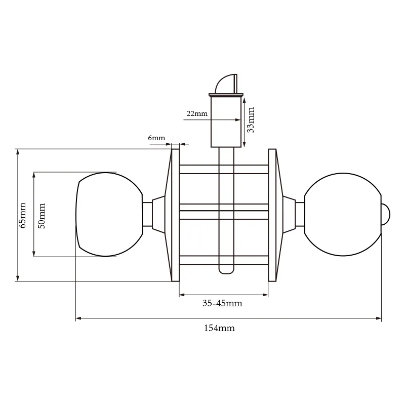 Hyland 575 ABET Tubular Lock, view 3