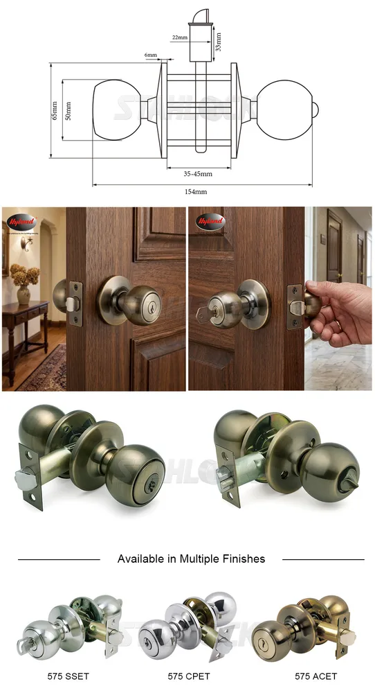 Hyland 575 ABET Tubular Lock, view 5