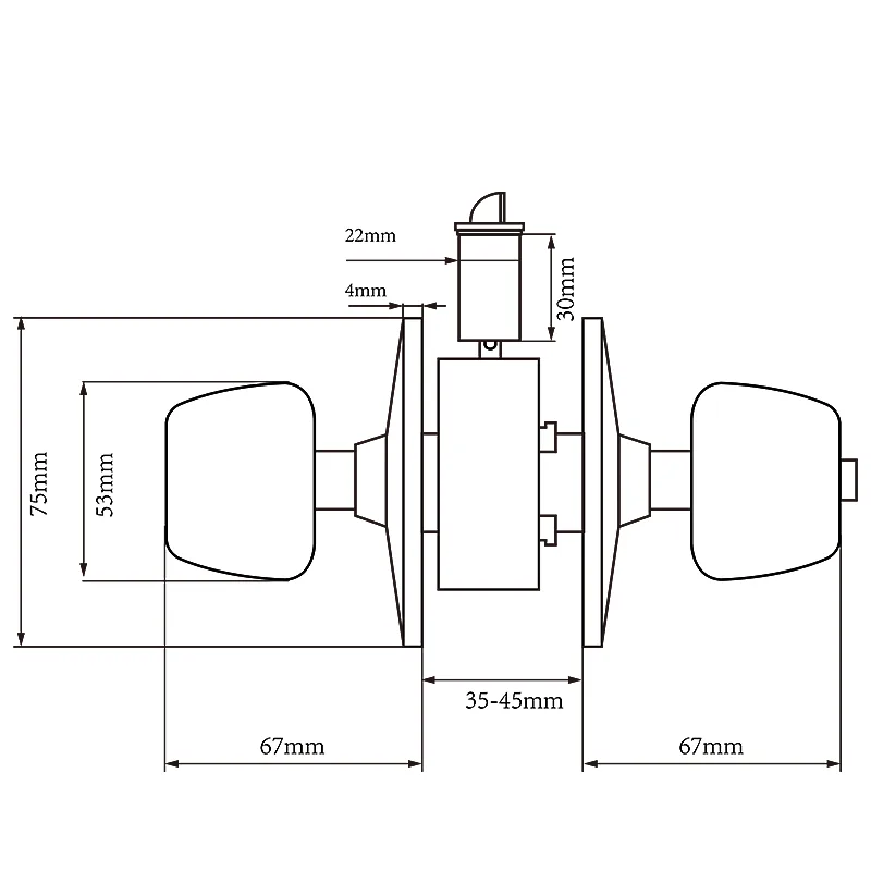 Hyland 5831 SSET Heavy Duty Cylindrical Lock, view 4