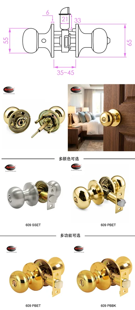 Hyland 609 PBET Tubular Lock, view 6