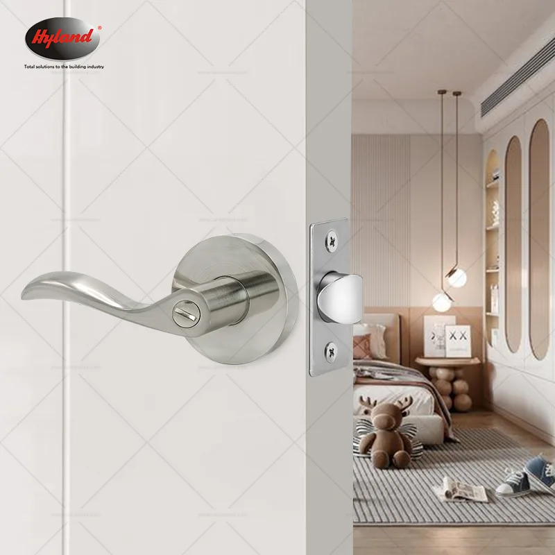 Hyland 8826 SNBK lever handle, view 3