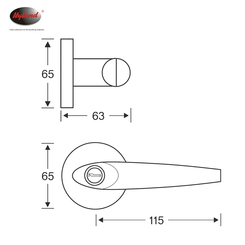 Hyland 8827 SSET lever handle, view 2