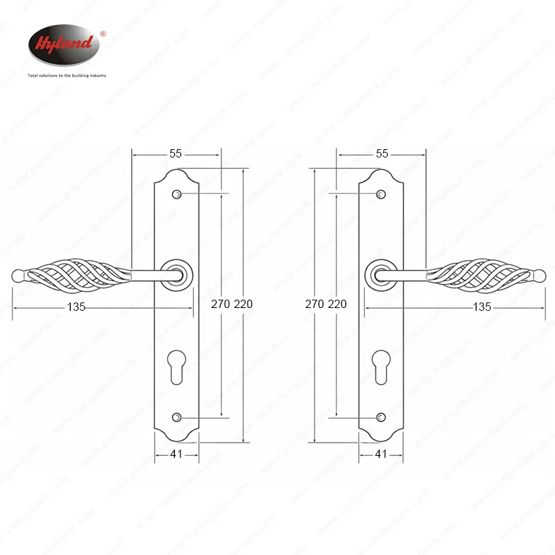 Hyland EH01 lever handle, view 3