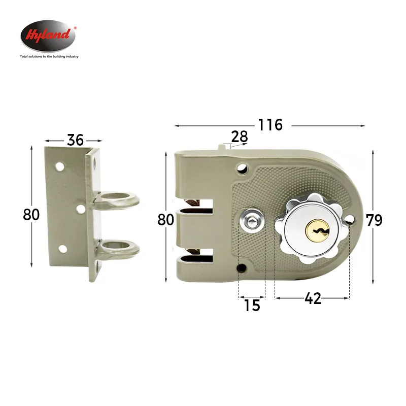 Hyland F102 night latch and rim lock