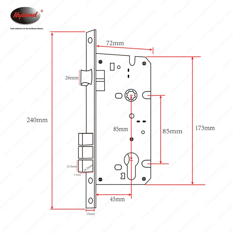 Hyland Lc07 85×45mm lock case