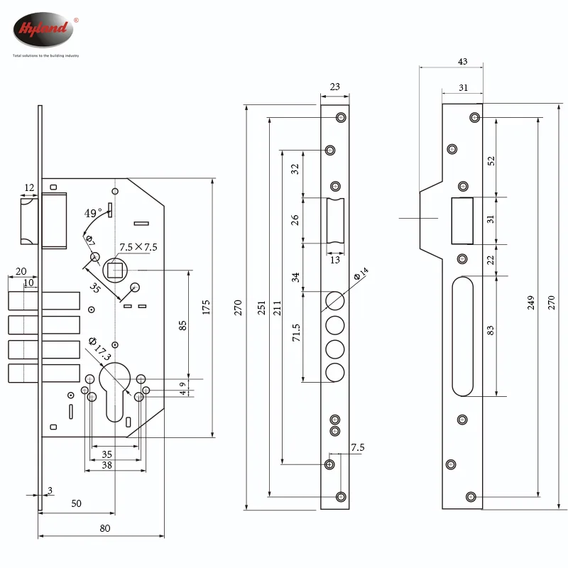Hyland Lc14 85×50mm lock case, view 4