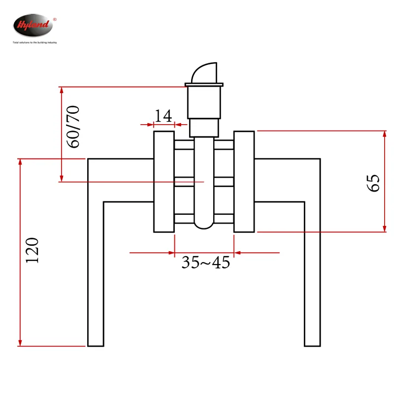 Hyland LH852 BNPS lever handle, view 3