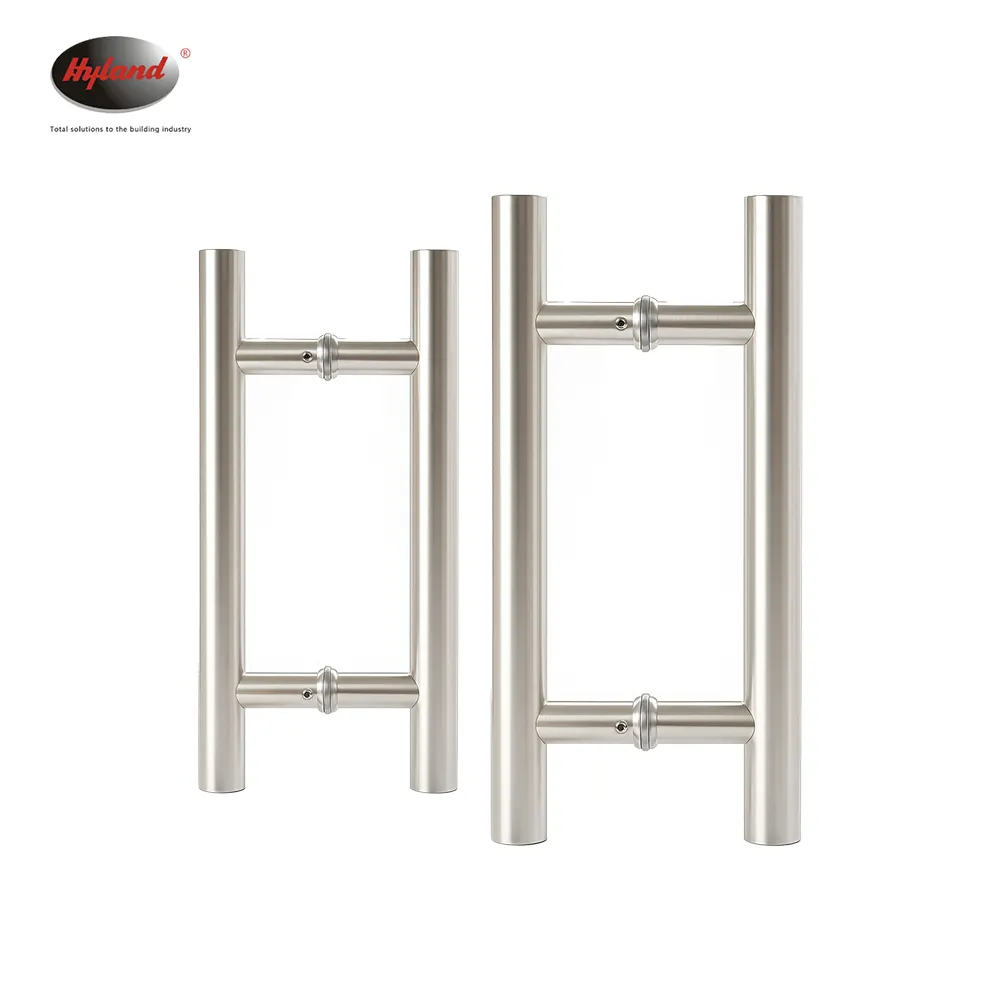 Stainless steel pull handles for frameless glass doors